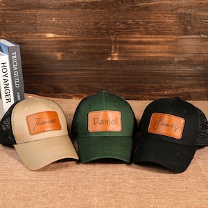 Kids Name Personalized custom Hat,Leather Patch Hat,Youth Custom Hat,Kid Custom Hat,custom name hat,gift for baby,kid name hat,child cap