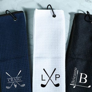 Embroidered Golf Towel, Personalized Golf Towel,Personalized Golf Gift for Dad, Mens Anniversary Gifts Husband,Golf Gift for Him