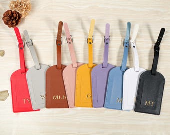 Personalized leather luggage tag, Personalized travel gift, Wedding favors, Custom Luggage tags wedding, Groomsmen gift, Leather accessories