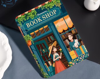 Book Shop Kindle Case10 11 12th Gen Cover 2024,6" Paperwhite 6.8" 7",Colorsoft Strap Case forPW 5/6/7,Protective Case,Auto Wake/Sleep