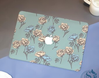 Vintage Rose New MacBook Case, MacBook Pro16/15/14/13,2026 M5, Air 15/14/13/11 2025 M4, Ret 15/13 Frosted Surface Protect Cover,Neo A18