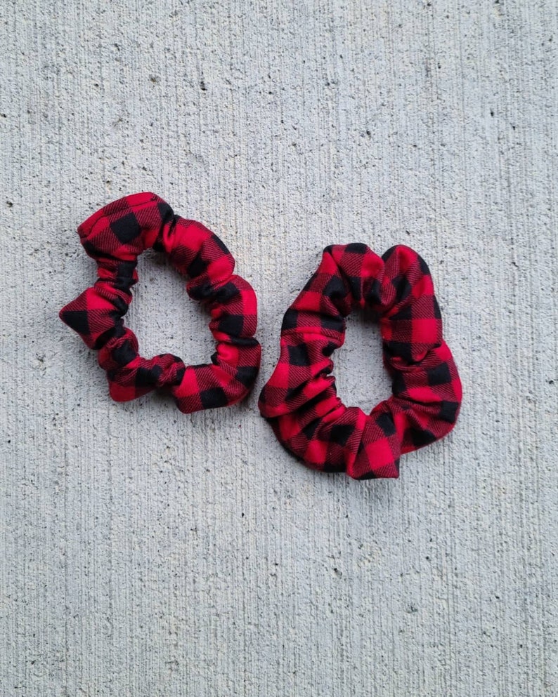 Jersey Knit The Skinny Scrunchie Hippie Red /& Black Buffalo Check Yoga
