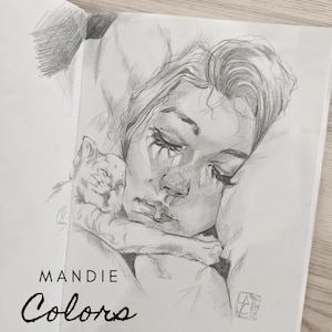 Custom pencil portrait drawing sketch style drawing of person from photo Custom pencil portrait