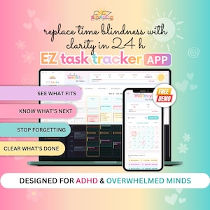 ADHD-vänlig aktivitetsplaneringsapp, visuell vecko- och månadsaktivitetsspårare, digital att-göra-lista, tidsblockeringsplanerare