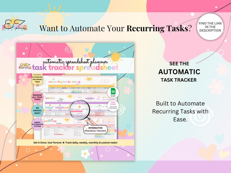 To-do List Tracker Spreadsheet • Automatic Task Planner for Google ...