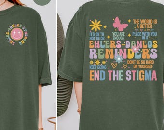 Retro EDS Awareness Shirt | Comfort Colors Ehlers-Danlos Syndrome T-Shirt | Ehlers Danlos Tee | Support Gift for Elhers Danlos Empowerment