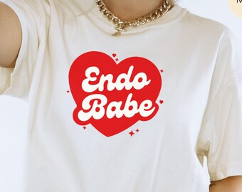 Endo Babe Shirt | Comfort Colors Endometriosis Awareness Tee | Retro Endo Warrior Tshirt | Supportive Gift Idea | Endo Excision Care Package