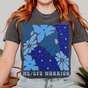 Retro ME CFS Shirt | Comfort Colors MECFS Awareness Tee | Myalgic Encephalomyelitis Blue Ribbon Advocacy Tee | Chronic Fatigue Syndrome Gift