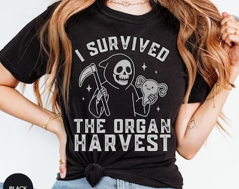 Funny Hysterectomy Shirt, Post-Hysterectomy Dark Humor T-Shirt, Uterus Removal Surgery Recovery Support Gift, Post-Op Apparel, Cheeky Tee