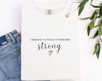 Chronic Fatigue Syndrome Shirt | Minimalist Me CFS Strong Tee, Comfort Colors MECFS Awareness Shirt, Empowering Chronic Illness Support Gift