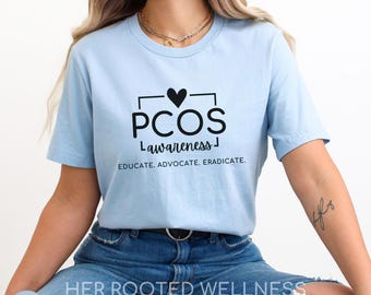 PCOS Awareness Shirt | Polycystic Ovary Syndrome T-Shirt | Teal Support | OBGYN Women's Health Nurse Practitioner WHNP Gift | Hormone Tee
