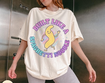 Funny EDS Shirt | Built Like a Spaghetti Noodle Tshirt | Ehlers Danlos Syndrome Tee, Hypermobile Humor Spoonie Apparel, Chronic Illness Gift
