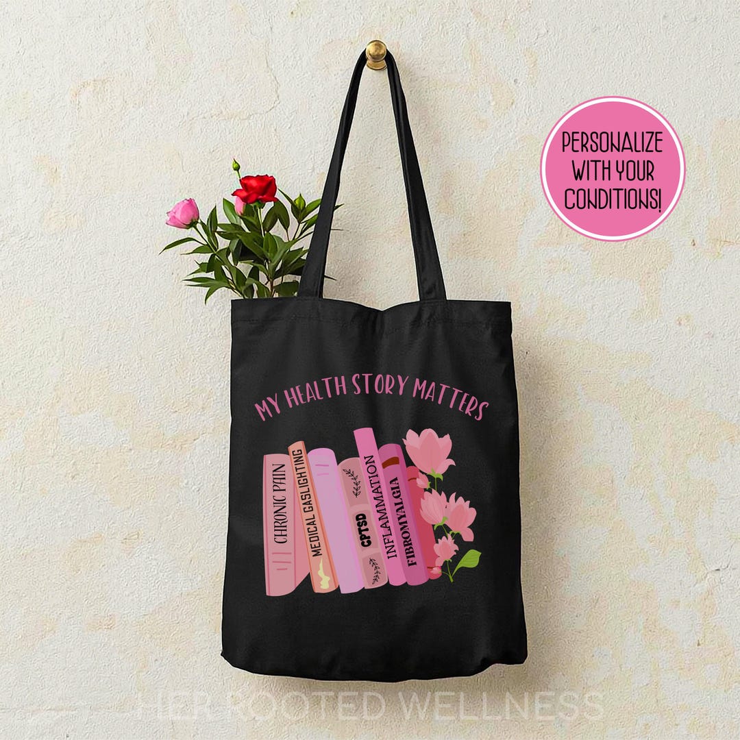 Custom Chronic Illness Tote | Personalized New Diagnosis Bag ...
