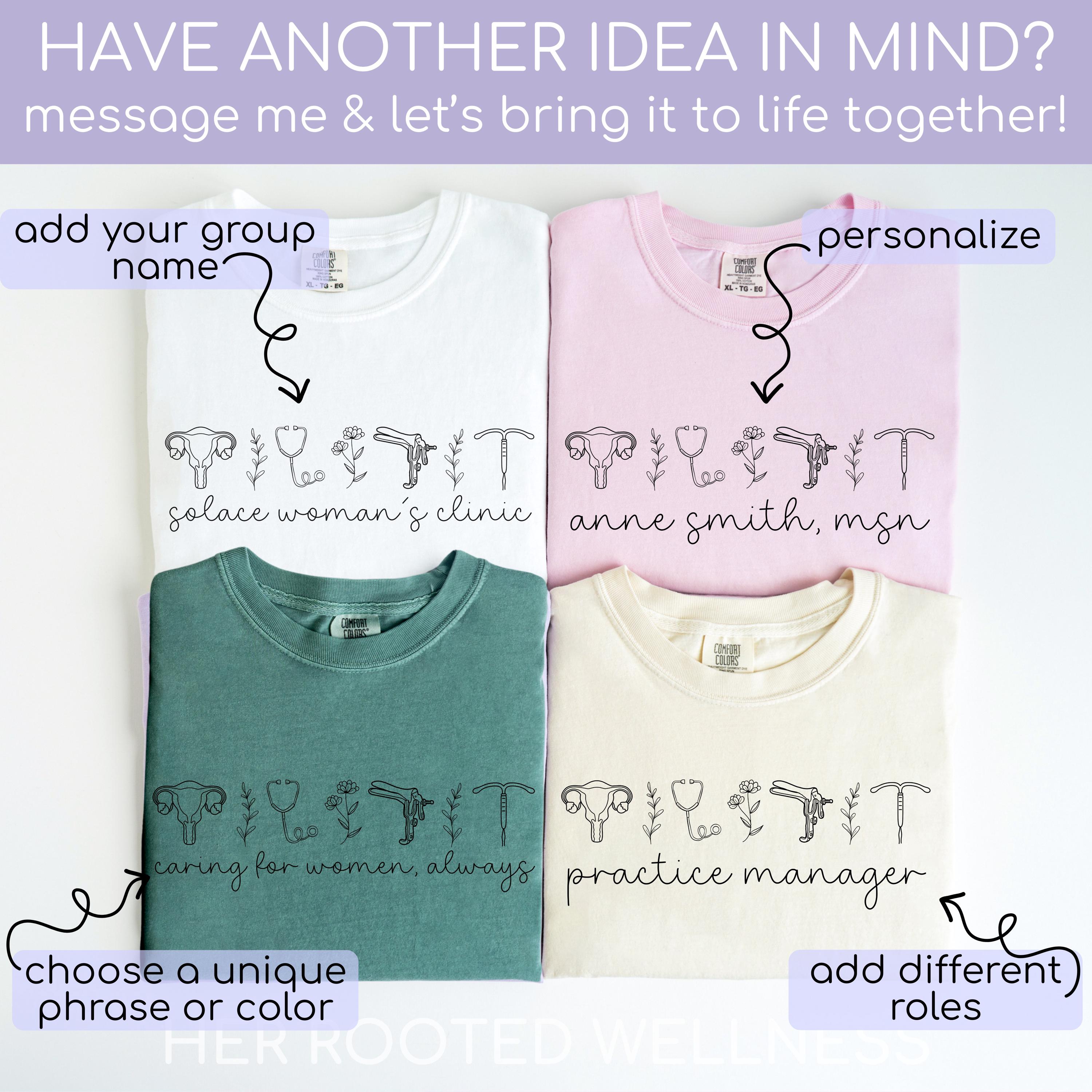 OBGYN Clinic Team Shirts | Women's Health Group Tees | Whnp, Cnm, OB ...