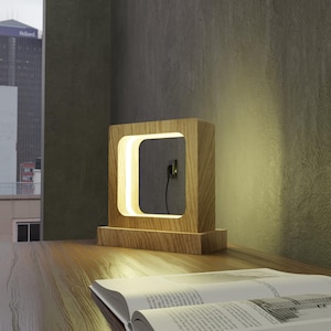 Table Lamp, Bedside Lamp, Modern Table Lamp as a Desk Lamp for Modern Home Office Decor, Reading Lamp,  Handmade Light, Wood Table Lamp