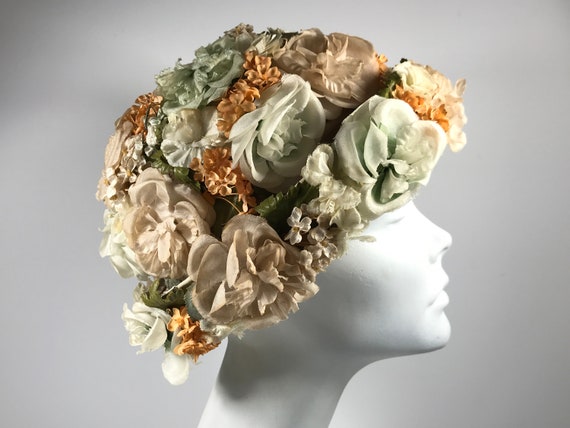 Retro Flower Garden Hat 60s