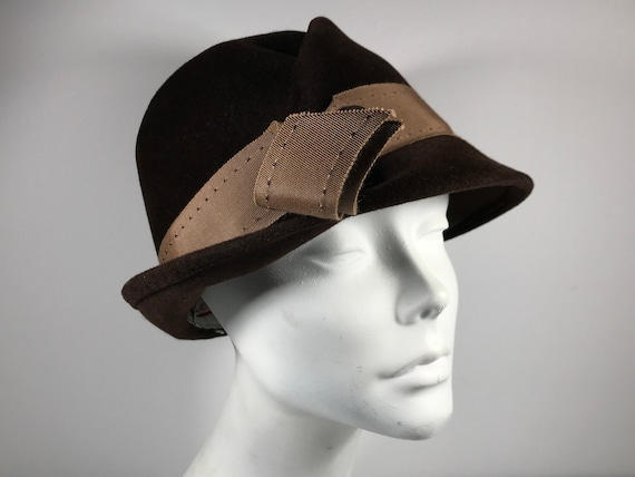Brown Cloche Hat 1960s