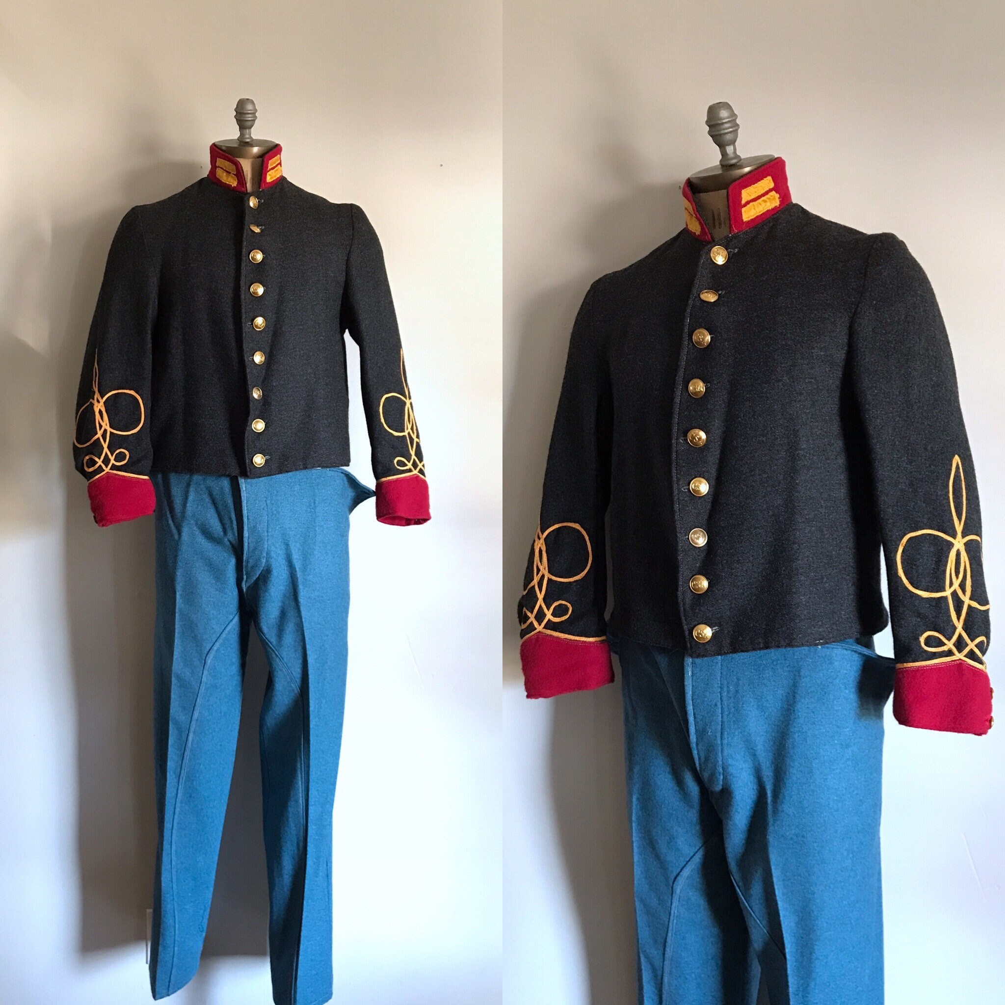Civil War Reenactment Uniform . Jacket Pants Set . Medium Etsy