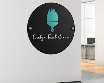Custom Business Sign, Acrylic Logo Sign, Reception Sign,