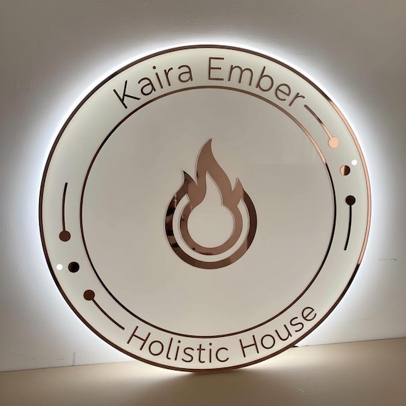 Custom Acrylic Backlit Sign, Acrylic Business Sign, Led Logo Sign, Business Logo Sign, Salon Sign, Lightup Office Sign, Reception Sign