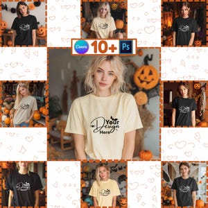 Comfort Color C1717 Mockup, T Shirt Mockup, Comfort Colors 1717, Halloween Tshirt, Digital Download, Canva Template, Print on Demand