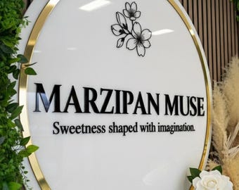 Welcome Sign | Custom Business Acrylic Sign | Custom Logo Sign | Reception Sign | Salon Sign
