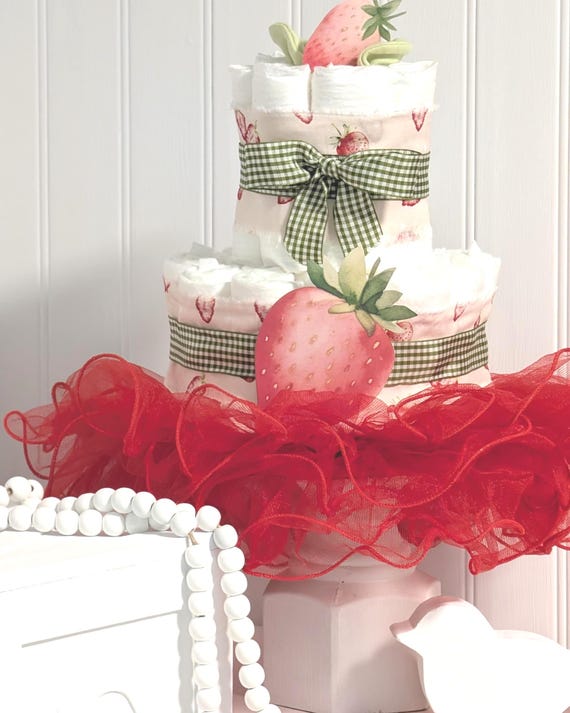 Berry Sweet Diaper Cake