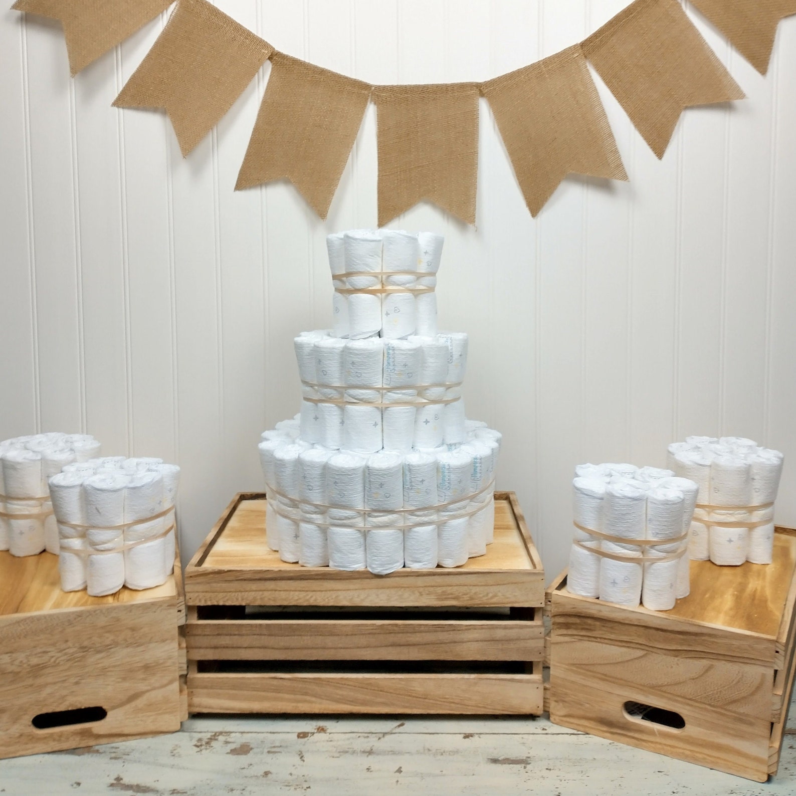 Plain Diaper Cake DIY UNDECORATED Baby Shower Decoration Etsy