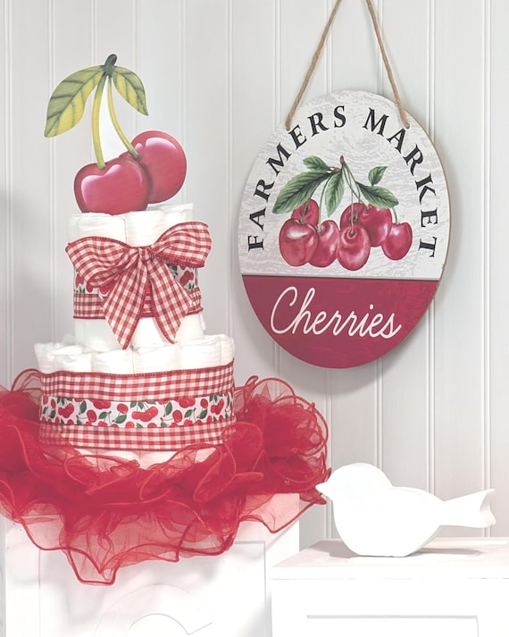 She's the Cherry On Top Diaper Cake