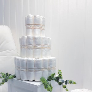 Diaper Cake Undecorated | D I Y Baby Shower Decor | New Parent Gift