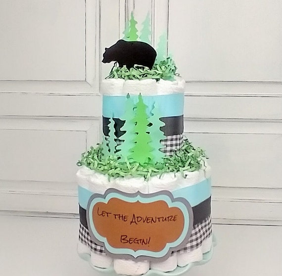 Let the Adventure Begin Diaper Cake