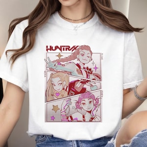 K-Pop Graphic Tee,Anime Style Hoodie Gift for Demon Hunters Fans,Long Sleeve Custom Shirt,Personalized K-Pop Music Fan Gift for Him or Her