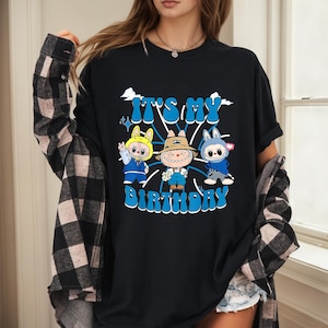 Custom Labubu Birthday Shirt, Personalized Labubu Party Tee, Cute Labubu Birthday Gift, Family Matching Birthday T-Shirt, Kids Party Top