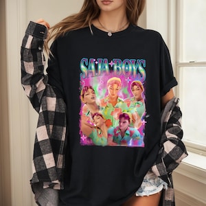 Kpop Saja Boys Demon Hunters Gift Set, Women’s T-Shirt, Huntrix Pin, Mira Pullover for Zoey Fans, Jinu Tee, Rumi Poster, Kpop Fan Merch