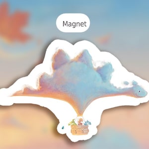 Cloud Hot Air Balloon Dinosaur Magnet Magnet Decoration for Fridge