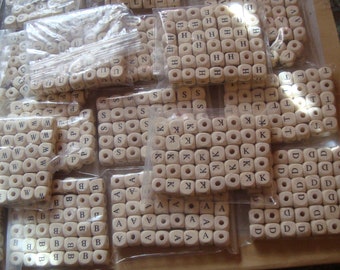 Wooden Alphabet beads 1040 beads
