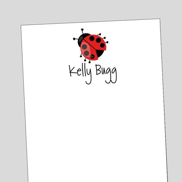 Ladybug Notepad, Ladybug Gift, Ladybug Theme Gift, Ladybug Gift Idea, Ladybug Lover, Cute Ladybug, Teacher Gift, Personalized Notepad