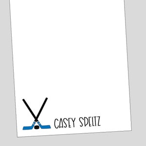 Hockey Notepad, Hockey Gift, Hockey Stationery, Hockey Coach Gift, Gift for hockey player, Hockey birthday gift, Coach Appreciation Gift
