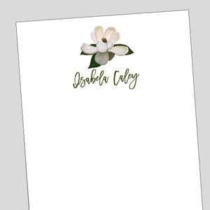 Magnolia Notepad, Magnolia Gift, Inexpensive Gift, Bridesmaid Gift, From the Desk of, Custom Notepad, Magnolia Gift Ideas, Teacher Gift