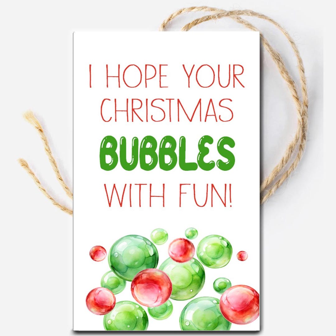 Hope Your Christmas Bubbles With Fun Tag, Christmas Gift From Teacher ...