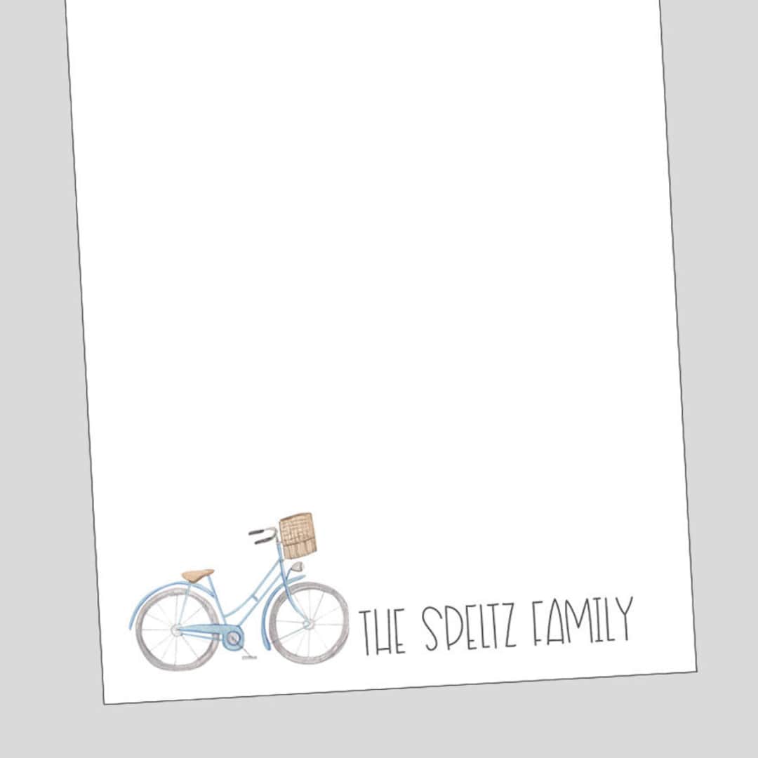 Bicycle Notepad, Personalized Notepad, Gift for Beach Lover, From the ...