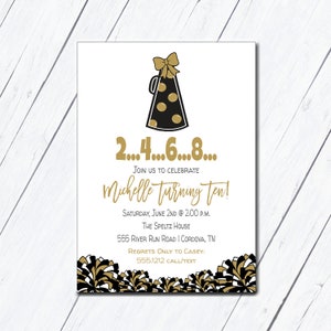 Cheer Invitation, Birthday Invitation, Black and Gold, Cheerleader Dance Pom Squad, Editable Invite, Tailgate Invite, Printable, Cheer Team