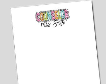 Counselor Notepads, Back to School Gift, Therapist Gift, School Counselor Week, custom notepad, School Counselor Gift, Mental Health