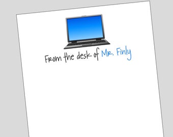 Computer Notepads, Computer Teacher Gift, Personalized notepad, Technology, Laptop, Programmer, Tech