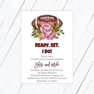 Tailgate Invitation, Football Couples Bridal Shower, Honey Do Shower Invitation, Groom Shower, Editable Template, Football Party, Digital