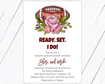 Tailgate Invitation, Football Couples Bridal Shower, Honey Do Shower Invitation, Groom Shower, Editable Template, Football Party, Digital