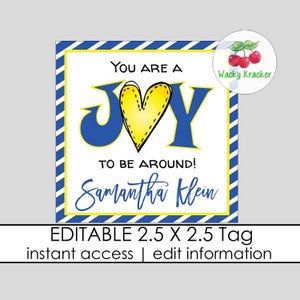 Chocolate Gift Tag, Chocolate Candy Gift, Neighbor Friend gift, Random Act of Kindness Tag, Mounds of Joy, Editable Gift Template