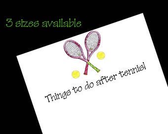 Tennis Notepad, Tennis Gifts for Women, Tennis Party Favors, Tennis Gifts for Girls, Senior Tennis Gifts, Tennis Gift, Tennis Team Gifts