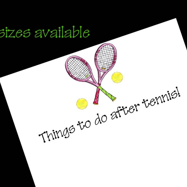Tennis Notepad, Tennis Gifts for Women, Tennis Party Favors, Tennis Gifts for Girls, Senior Tennis Gifts, Tennis Gift, Tennis Team Gifts