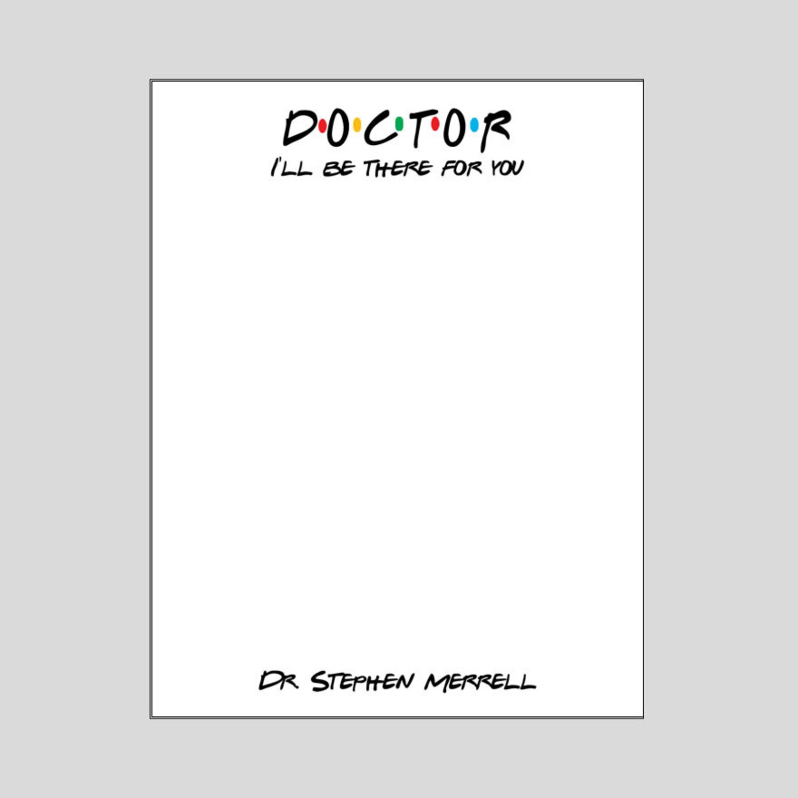 Doctor Notepad Personalized Gift for Doctor Medical notepad Etsy